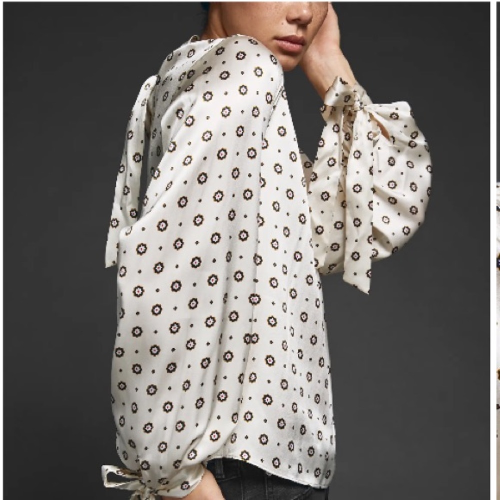 Anine Bing Esther 100% Silk Satin Top - Picture 11 of 11